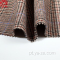 tecido de lã de houndstooth de tweed duplo de face dupla para sobretudo